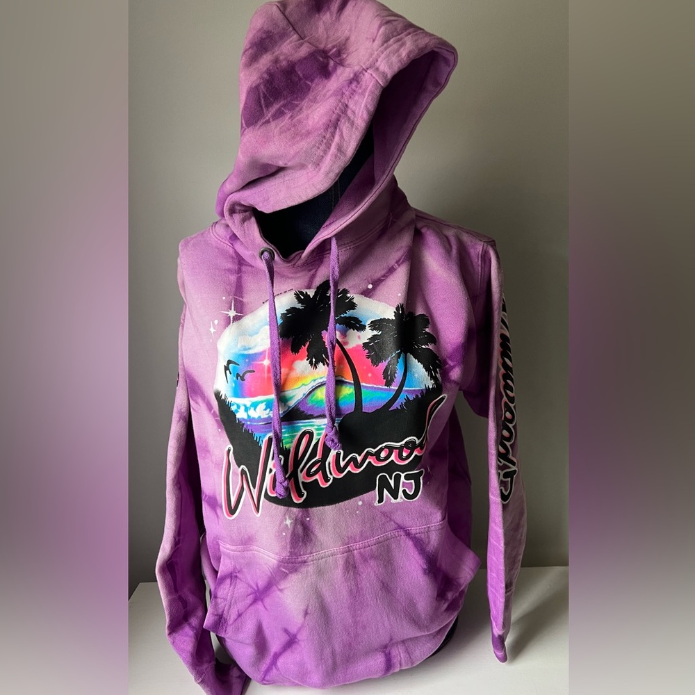 Wildwood NJ Beach Purple Hoodie Small